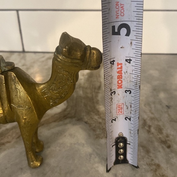 Vintage Egyptian Brass standing Camel Inkwell Heavy ornate stationery Persian - Picture 3 of 7